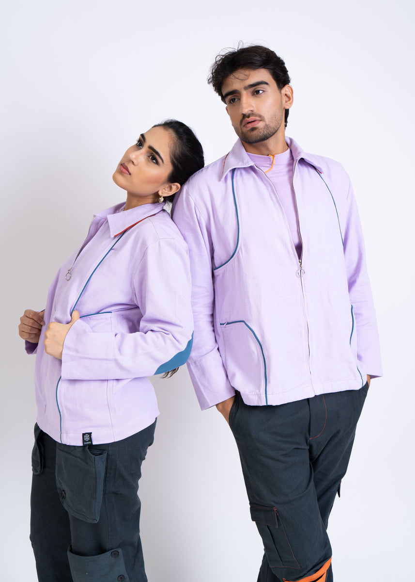 Orchid Haze Panel Unisex Shacket – Duskin