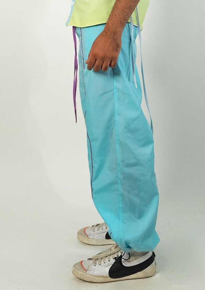 Mint Breeze Parachute Pants