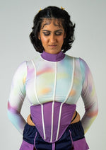 Load image into Gallery viewer, Nebula Netted Corset Top
