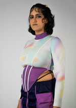 Load image into Gallery viewer, Nebula Netted Corset Top
