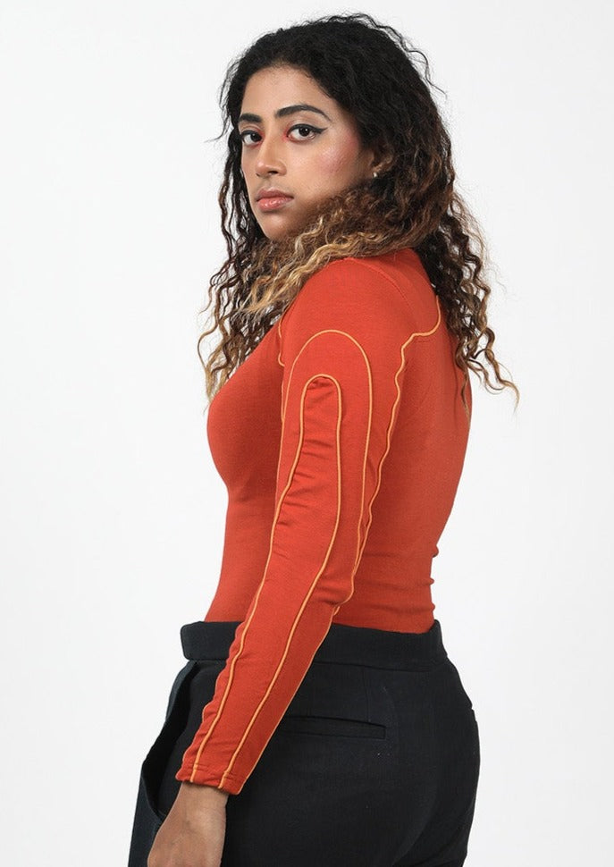 Cinnamon Swirl Stretch Top